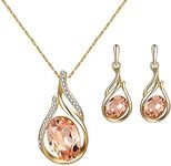 Teardrop Necklace and Earring Set f