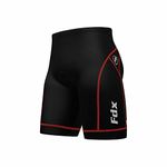 FDX Men's Cycling Shorts 3D Padded Lightweight MTB Undershorts - Breathable, Quick Dry, Anti Slip Cycle Underwear for Biking (Black/Red, Medium)