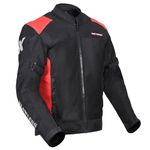 Allextreme FLAWLESS Unisex Riding Jacket CE Level 2 Certified Mesh Fabric Back Shoulder & Elbow Protection Guard and Reflective Stickers Motorcycle Rider Gear for Bikers (M, Red & Black)