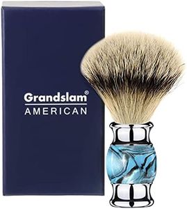 (Blue) - Grandslam Finest Badger Shaving Brush with Resin Handle- Engineered for the Best Shave of Your Life (Blue)