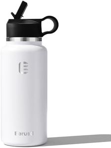 Berusd Insulated Water Bottle, Leak Proof, Vacuum Insulated Stainless Steel Sports Water Bottle, Double Walled, Travel Cup Thermo Mug Drink Flasks, Metal Canteen (1L, A-Pure)