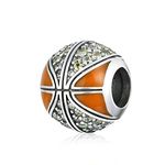 LAMOONY Basketball of Mamba Spirit Charm 925 Sterling Silver Ball Charm Sport Charm Volleyball Charm Hockey Charm Football Charm for Pandora Charm Bracelet