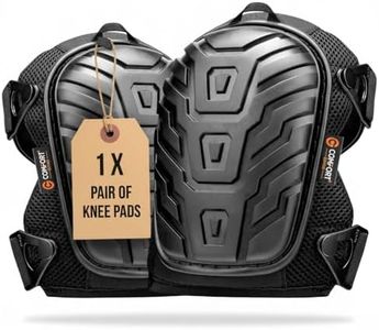 COMFORTGUARD Black Edition Professional Work Knee Pads with Heavy-Duty Foam & Gel Cushion – Adjustable Straps with Easy-Fix Clips – Comfortable Protection – Ideal for Gardening, Flooring, DIY etc.