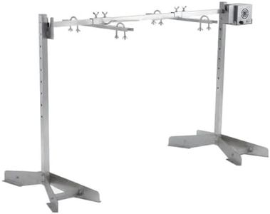 Garvee Heavy-Duty Rotisserie Grill Kit, BBQ Pig & Lamb Roaster with Dual 52W, Stainless Steel Motors Outdoor Height-Adjustable Spit Rotisserie Set, 132LB Capacity, 46 * 21.2 * 35.5"