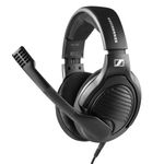 DROP Massdrop x Sennheiser PC37X Gaming Headset — Noise-Cancelling Microphone with Over-Ear Open-Back Design, 10 ft Detachable Cable, and Velour Earpads,Black