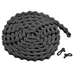 1-Speed Bicycle Chain 116 Links (Black, 1/2" ×1/8" 116 Links)