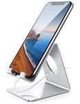 Lamicall Phone Stand, Phone Dock - Universal Stand, Cradle, Holder, Dock Compatible with iPhone 16 15 14 Pro Max Plus, 13 12 Pro Max Mini, 11 Pro Xs XR X 8 7, HUAWEI, Samsung S23, Smartphone - Silver