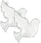 Set of 2 White Dove Jumbo 34" Foil Party Balloons