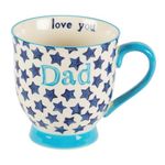 Sass & Belle Bohemian Stars Dad Mug Blue