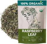 Organic Red Raspberry Leaf Tea – Wild Raspberry Leaves for for Pregnancy, Healthy Cycle, Menstrual Cramps – Medicinal Tea Loose Leaf, Herbs for Tea - 6oz