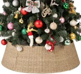 StorageWorks 42 Inch Wicker Christmas Tree Collar, Christmas Tree Collar for Pencil Tree, Seagrass Christmas Tree Base Collar with Cut-Out of Cord for Christmas Party Décor