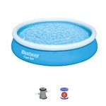 Bestway 12ft Fast Set Pool | Above Ground Swimming Pool for Kids and Adults, Complete Inflatable Pool Set with Filter Pump, 5,377L