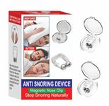 BOGOTA Anti Snoring Device for Men and Women | Snore Free Nose Clip | Silicone Magnetic Nose Clip | Soft Silicon Nose Clip | Anti Snoring Magnet Clip | Anti Snoring Device Set of 2