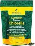 Biogenesis Australian Organic Chlorella Tablets | Cracked Cell Wall | Chlorophyll-Rich, Vitamins, Minerals, Chlorella Growth Factor | 1000 Vegan Tablets (200 mg)