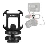 Andoer Aluminium Triple Hot Shoe Camera Mount Adapter Triple Shoe Bracket for Light Monitor Micr Audio Recorder Studio Flash Video Camera