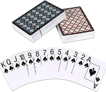 Teskyer Plastic Playing Cards, Jumbo Index, 100% Waterproof Poker Cards, 2 Decks of Cards, Black + Orange