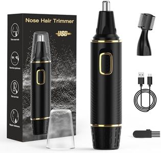 Brigin Tagliacapelli per il naso Professionale Indolore Ricaricabile Impermeabile IPX7 e facile da pulire,Ricaricabile USB Rasoio Tagliapelli Naso Professionale Trimmer