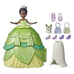 Hasbro Disney Prinzessin F12515X1 Disney Princess Styling Surprise Tiana, Mini Doll Play Set with Dresses and Accessories, Toy for Girls from 4 Years, Multi Colour