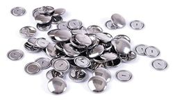 Hemline Self Cover Buttons Shells Trims Metal Top 19mm No Sewing Or Tool Required Pack of 25