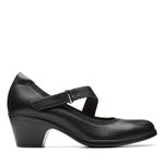 Clarks Women Emily2 Mabel Black Leather Uniform Dress Shoe (26174082) UK-6