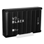 WD_BLACK D10 12TB Game Drive for Xbox, external HDD, transfer speeds up to 250 MB/s, 7200RPM, Active Cooling to Store your Massive Collection, 1 Month Xbox Game Pass, black