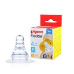 Pigeon Peristaltic Nipple M,For 4+ Month Babies,BPS Free,BPA Free