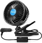 XOOL 12V 6'' Car Fan, Clip Fan 360 