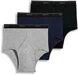 Jockey Men's Underwear Classic Full Rise Brief - 3 Pack, Grey Heather/Denim/Black, 36