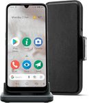 Doro 8100 Plus 4G Smartphone for Seniors - Unlocked - Waterproof - with Triple Camera - 6.1 Inch Screen - GPS - Face Detection - Charging Station and Case (Black)