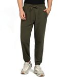 Alan Jones Clothing Solid Regular Fit Joggers Track Pant (Olive_2XL)