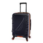 NAUTICA Birch Hardside Spinner Luggage, Navy/Orange, Carry-On 21-Inch, Birch Hardside Spinner Luggage