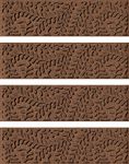 Bungalow Flooring Waterhog Stair Treads, Set of 4, 8-1/2 x 30 inches, Made in USA, Durable and Decorative Floor Covering, Indoor/Outdoor, Water-Trapping, Boxwood Collection, Dark Brown