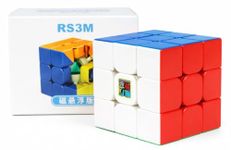 Hawkister MoYu RS3 M 2021 3x3 MagLev Speed Cube | World's First Magnetic Levitation 3x3x3 | Professional Stickerless Magnetic Speedcube with 9-Setting Dual Adjustment System, 56mm High-Performance