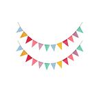 Pennant Banner Flags, Burlap Cotton Colorful Triangle Flag, Triangle Bunting Flag Banners for Party, Birthdays, Festivals, Christmas Strap Hanging Decorations, 24 pcs