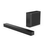 Hisense HS2100 2.1 Channel 240W Soundbar with Wireless Subwoofer, Powered by Dolby Audio, Roku TV Ready, Bluetooth 5.3/HDMI ARC/Optical/AUX/USB, 6 Tailored Sound Modes