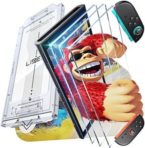 LISEN for Nintendo Switch 2 Screen Protector [2025 Upgrade] (ANTI-GLARE & Auto Alignment Kit) Screen Protector Switch2 Tempered Glass [Longest Durable] Full Coverage switch 2 pre order accessories, 3 Pack