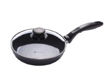 Swiss Diamond 8 Inch Frying Pan with Lid - HD Nonstick Diamond Coated Aluminum Dishwasher Safe and Oven Safe Fry Pan, Cover Included