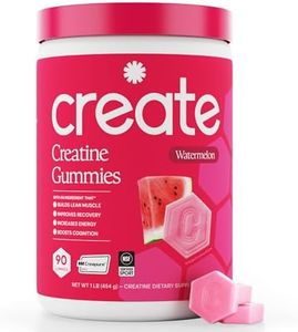 Create Creatine Monohydrate Gummies for Men & Women - Boost Focus, Strength, and Endurance, Anti-Melting Formula, Vegan, Gluten-Free, Non-GMO, 1.5 Gram Creatine per Gummy (Watermelon, 90 ct)