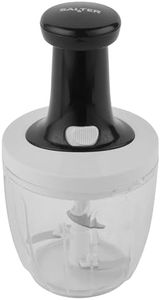 Salter BW12923EU7 Press Chopper – Manual Hand Dicer For Onion, Pepper, Mincer Food Processor, Garlic, Ginger, Herbs, Chillies, Stainless Steel Blade, Non-Slip, Compact Storage, Easy To Clean