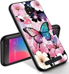 RYUITHDJP for Blu View 2 Phone Case 5.5" (B130DL) Butterfly Pastel Design, Phone Case for Blu View 2 Case TPU Stylish Protective Cover