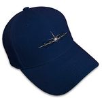 Speedy Pros Baseball Hat P3 Aircraft Militart Plane Embroidery Unit Acrylic Structured Cap Hook & Loop - Navy, Design Only