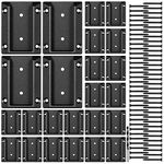 Epcee 20pcs ADC-12 Aluminum Deck Railing Bracket, Deck Railing Connectors for 2"x4" (Actually 1.5"x3.5") Wooden Deck Railing Post to Handrail Connection (Black)