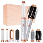 Magic Styler 6 in 1 Hair Styler, Air Styler Set with Curl Straighten, Volumise, Smooth and Hairdryer Brushes for Styling, Blow Dryer Brush, Hot Air Styler for All Hair Type/Length