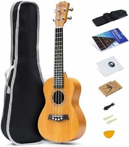 Tenor Ukulele Solid Top Mahogany 26 Inch With Ukulele Accessories With Gig Bag,Strap,Nylon String,Guitar Trigger Capo,Picks