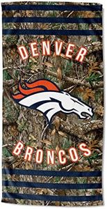 Northwest The Company NFL Denver Broncos Beach Towel, 30" x 60", Realtree Stripes