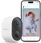 Sense-U AI Battery Baby Camera Monitor with Sensor-Free Sleep Breathing Movement Detection, Smart Security Wireless Outdoor Video Camera, Indoor Home Cam, No Monthly Fee, Peace of Mind for Parents