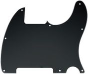 Musiclily 8 Hole Tele Pickguard Blank for Fender USA/Mexican Telecaster Esquire Guitar, 3Ply Black