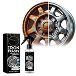 Iron Eraser Rust Remover Spray, 120ML Iron Powder Remover Spray for Car Wheels and Paint Fast Acting Rust and Brake Dust Removers for Wheels, Tools & Hardware