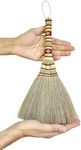 Small Whisk Broom Handheld Brush Whisks of 11 Inch Away Dust, Dirt & Debris Brush Head,Authentic Hand Made All Hand Broom.Perfect for Indoor Outdoor and Car/Broom has Soft bristles(1 Piece)