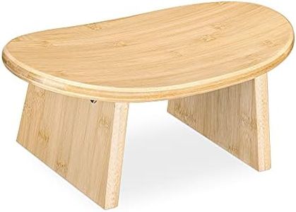 Navaris Banco para meditar de bambú - Banqueta para meditación de 41 x 21 x 18 CM - Taburete ecológico para meditación respiración y relajación